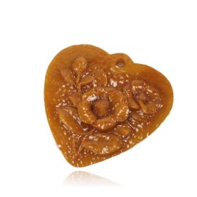 MVF016	Felakasztható bazsarózsás szív méhviasz figura