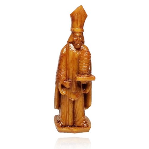 Szent Ambrus méhviasz figura tömjénnel