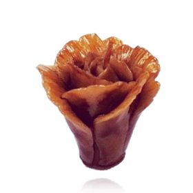 MVU006  	Nyíló rózsabimbó méhviasz gyertya