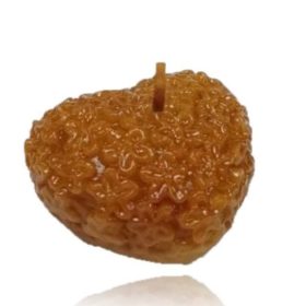 MVG064  - Virágos szív méhviasz gyertya  	